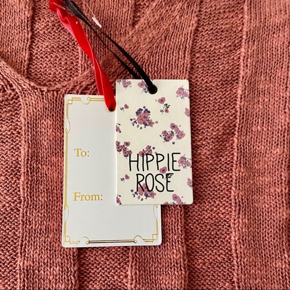 Hippie Rose V-neck Sunset Clay & Crystal Sage Ribbed Sweaters Bundle of two NWT - Picture 7 of 16